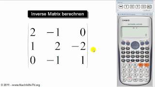 Inverse Matrix berechnen mit Taschenrechner [upl. by Hamrah]