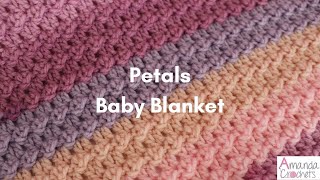 Petals Baby Blanket  Easy Crochet Blanket Tutorial [upl. by Ahsinak]