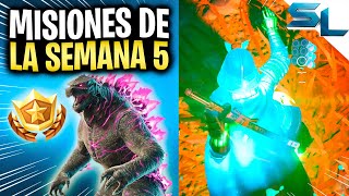 Como COMPLETAR TODAS las MISIONES DE LA SEMANA 5 CAPITULO 6 TEMPORADA 1 FORTNITE [upl. by Edia]