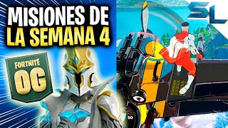 Como COMPLETAR TODAS las MISIONES DE LA SEMANA 4 TEMPORADA OG 5 FORTNITE [upl. by Fritzsche]