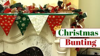 Easy Christmas Bunting  DIY [upl. by Nedap268]