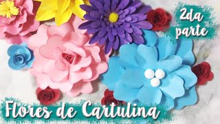 Como hacer flores de cartulina  patrones incluidos [upl. by Nonnek]