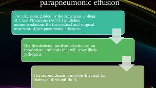 Parapneumonic effusion  empyema [upl. by Zednanreh]