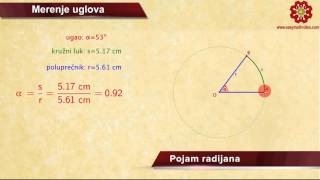 Merenje uglova  stepen radijan [upl. by Ociredef]