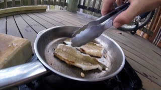 WHITING Catch n Cook Caught with Fishing Rod  Simple Yummy Recipe [upl. by Gyatt]