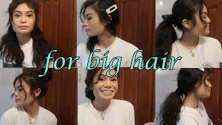 7 Easy HEATLESS Hairstyles for Thick Frizzy Wavy Hair [upl. by Mailand]