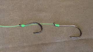 How to tie 2 hooks on one fishing line you would never lose your fish again [upl. by Yetah949]