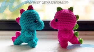 PART 1 HOW TO CROCHET EASY MINI DINOSAUR [upl. by Nekial716]