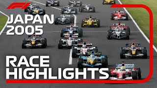 2005 Japanese Grand Prix Race Highlights  DHL F1 Classics [upl. by Carina]