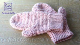 Easy Crochet Mittens Pattern For Beginners [upl. by Annunciata]