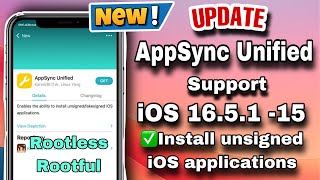 ✅AppSync Unified updated iOS 12131415161651✅support Jailbroken for RootlessRootlful [upl. by Helve841]