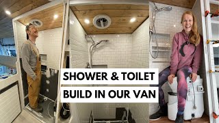 WASHROOM BUILD IN VAN toilet and shower in a Ford Transit DIY van conversion  Ep 12 [upl. by Jdavie737]