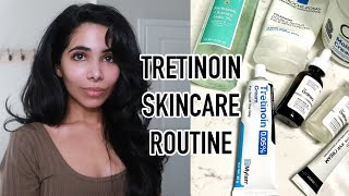 Tretinoin RetinA Skincare Routine  AntiAging Acne Prone PM Skincare [upl. by Ebony]