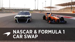 Jimmie Johnson and Fernando Alonso car swap [upl. by Rehptsirhc]