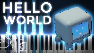 louie zong · hello world  LyricWulf Piano Tutorial on Synthesia [upl. by Yeldarb]