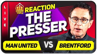 RANGNICK PRESS CONFERENCE REACTION MANCHESTER UNITED vs BRENTFORD [upl. by Emoryt]