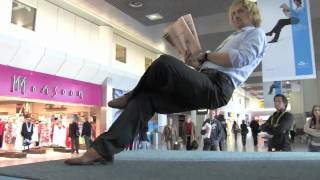 Guerilla Marketing  KLM Economy Comfort Product with Ramana at Manchester Airport [upl. by Ettevy]