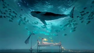 Whale Sounds Deep Underwater amp Ocean Piano Relaxation Sleep Music [upl. by Amles]