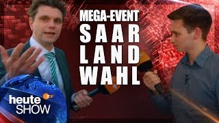 Lutz van der Horst und Fabian Köster bei den SaarlandWahlpartys  heuteshow vom 31032017 [upl. by Maggio299]