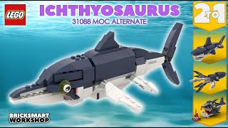 Ichthyosaurus MOC LEGO 31088 2 to 1 Alternate Digital Build [upl. by Bette-Ann]