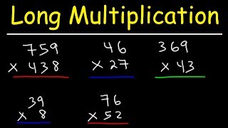 Math  Long Multiplication [upl. by Yttik415]