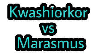 Difference between kwashiorkor and marasmus [upl. by Mozelle]