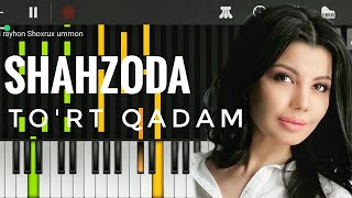 Shahzoda  Tort qadam  KARAOKE • TEKST • QOSHIQ MATNI • LYRIC CLIP • PIANO VERSION  by kambarov [upl. by Lamoureux505]