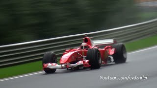 Ferrari F1 V8 amp V10  Close Call Fly Bys SUPER Sounds [upl. by Fazeli]