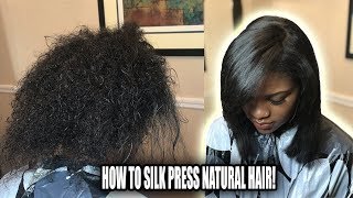 HOW TO SILK PRESS NATURAL HAIR  SECRETS THAT PROS DONT TELL YOU [upl. by Kelsey]