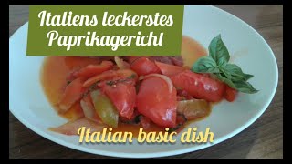 Peperonata  italienisches Paprikagericht  traditional italian pepper stew [upl. by Siddra]