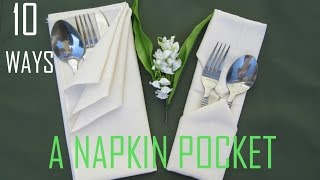 10 Ways How to Fold a Pocket Napkin [upl. by Assenaj779]