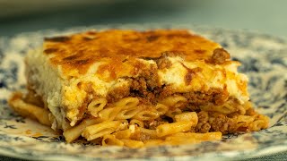 Classic Greek Pastitsio Pasta Tray Bake Lasagna [upl. by Earej604]