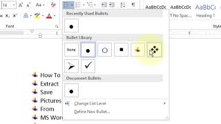 How to Insert Bullets in Microsoft Word [upl. by Oiliruam36]