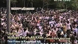 YouTube  Nusrat Fateh Ali Khan in Central Park New Yorkflv [upl. by Regnij]