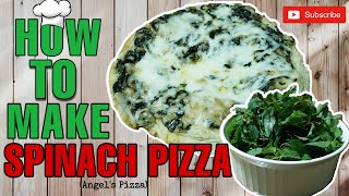 ANGELS SPINACH PIZZA RECIPE Spinach Pizza  KC Kookz [upl. by Federica256]