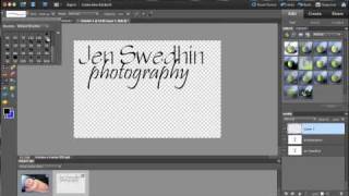 Creating and using watermarks in Photoshop Elements [upl. by Aholah]