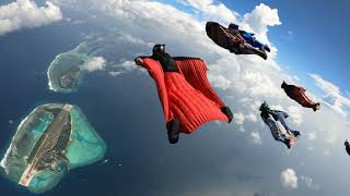 Wingsuit Flying over the Maldives Islands [upl. by Gerrit]