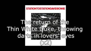 Station to Station  David Bowie  Lyrics [upl. by Nirrek72]