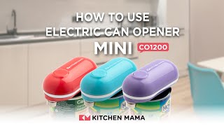 How to Use Kitchen Mama Mini Electric Can Opener  Kitchen Mama [upl. by Marala]