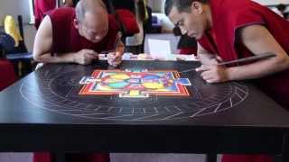 Tibetan Monks Create Sand Mandala at Clark College in Vancouver WA [upl. by Eisiam]