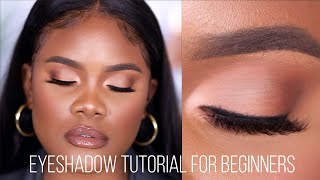 EYESHADOW TUTORIAL FOR BEGINNERS Very Detailed [upl. by Llewoh]