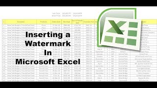 How to insert watermark in an Excel Worksheet [upl. by Aubrette]