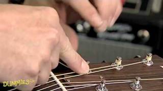 How to String a SteelString Acoustic Guitar For Dummies [upl. by Aissert973]