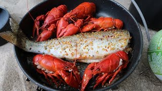 Catch n Cook SPICY Crawfish and WILD Trout [upl. by Romona860]