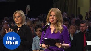 Slovakia elects their first female president Zuzana Caputova [upl. by Anegal327]