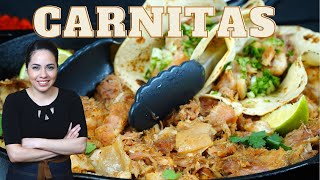 CARNITAS recipe  The BEST carnitas TACOS  EASY AND DELICIOUS [upl. by Clarey]