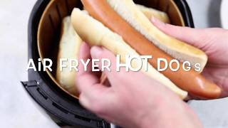 Air Fryer Hot Dogs Recipe [upl. by Suolevram]