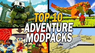 Top 10 Minecraft Adventure amp RPG Modpacks [upl. by Haidabo829]