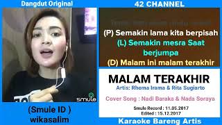 Malam Terakhir Smule No Vocal Bareng Artis Wika Salim [upl. by Eetak283]