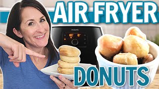 Air Fryer DONUTS → the BEST Recipe no biscuits [upl. by Suoicerp]